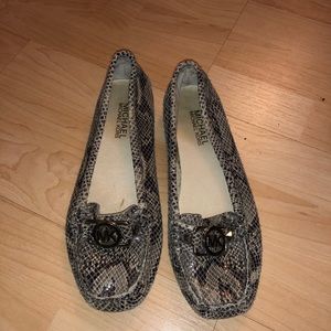 Michael by Michael Kors Snakeskin Loafers